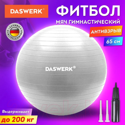 Гимнастический мяч Daswerk 680014 (серебристый)