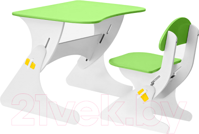 Комплект мебели с детским столом Столики Детям Буслик (белый/зеленый)