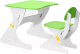 Комплект мебели с детским столом Столики Детям Буслик (белый/зеленый) - 