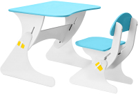 Комплект мебели с детским столом Столики Детям Буслик (белый/голубой) - 
