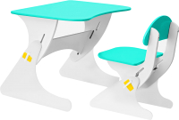 Комплект мебели с детским столом Столики Детям Буслик (белый/бирюзовый) - 