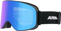 Маска горнолыжная Alpina Sports Slope Q-Lite / A7293831 (Black Matt/Q-Lite Blue) - 