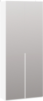 Шкаф ТриЯ Порто СМ-393.07.224 с 2 зеркальными дверями (белый жемчуг/белый софт) - 