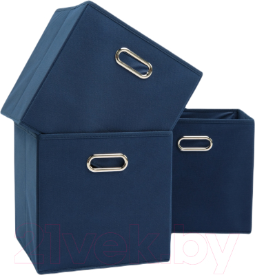 Набор коробок для хранения Home One 385558 (3шт, синий)