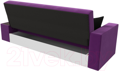Диван Лига Диванов Лига-020 стол справа / 118511 (микровельвет фиолетовый/фиолетовый/черный)