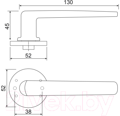 Ручка дверная Code Deco Slim H-40136-A-NISM