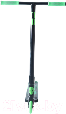 Самокат трюковый Ateox Jump 2023 100 mm PL HIC / JUMP-BK/G (3.3кг, черный/зеленый)