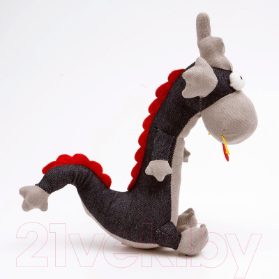 Мягкая игрушка Sima-Land Дракон / 9473156 (серый)