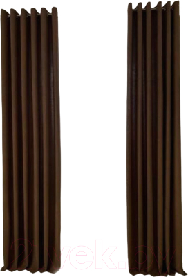 Шторы Модный текстиль Канвас 09L / 112MTKANVASMO2-2 (250x360, 2шт, коричневый/античный)