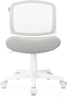 Кресло детское Бюрократ CH-W296NX (светло-серый TW-02 Twist/белый)