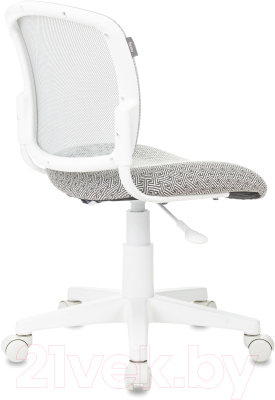 Кресло детское Бюрократ CH-W296NX (светло-серый TW-02 Twist/белый)