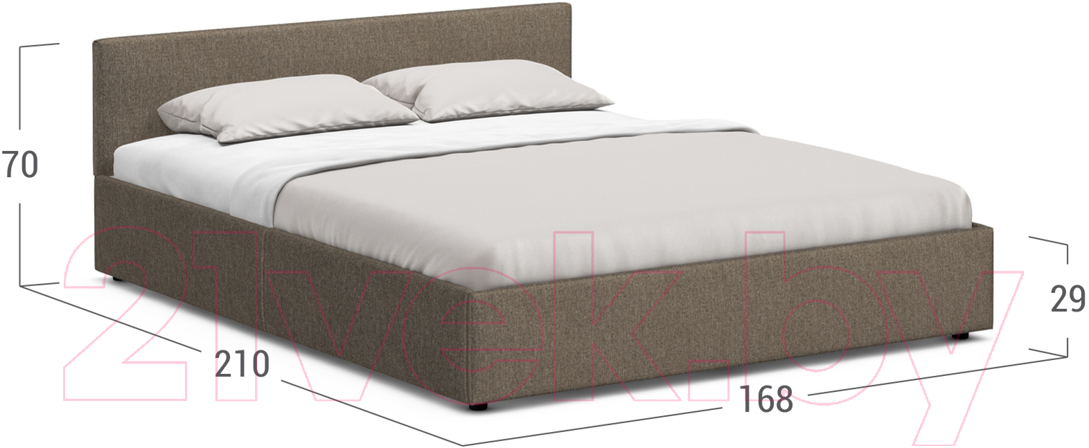 Двуспальная кровать Moon Trade 1250 / К004352
