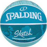 Баскетбольный мяч Spalding Sketch / 84 380Z (размер 7, синий) - 