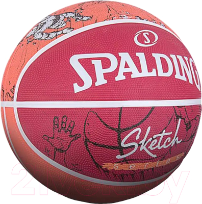 Баскетбольный мяч Spalding Sketch / 84 381Z (размер 7, красный)