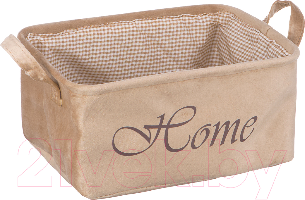 Корзина Handy Home Велюр 340x220x160 / LIS-69 L (бежевый)