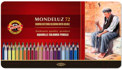 Набор акварельных карандашей Koh-i-Noor Mondeluz Old Man / 3727072001PL (72цв)