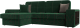Диван угловой Лига Диванов Брюссель левый / 110650L (велюр зеленый) - 