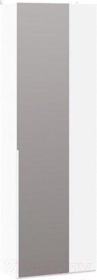 Шкаф ТриЯ Порто СМ-393.07.232 с 1 зеркальной дверью (белый жемчуг/белый софт)