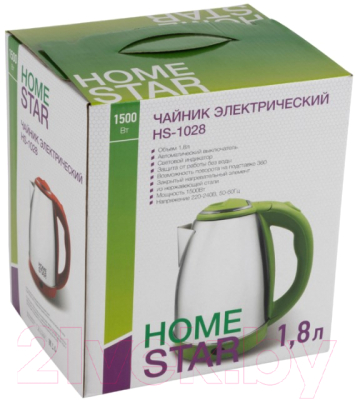 Электрочайник HomeStar HS-1028 (зеленый)