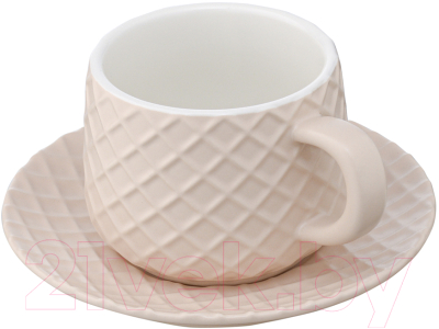 Чашка с блюдцем Liberty Jones Marshmallow / LJ000082 (топленое молоко)