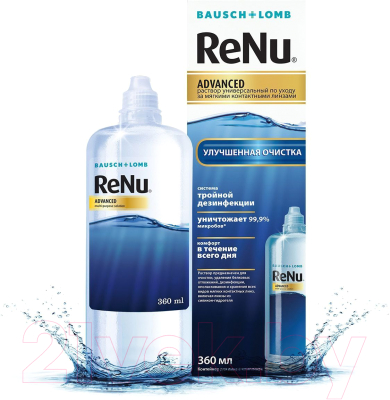 Раствор для линз ReNu Advanced с контейнером (360мл)