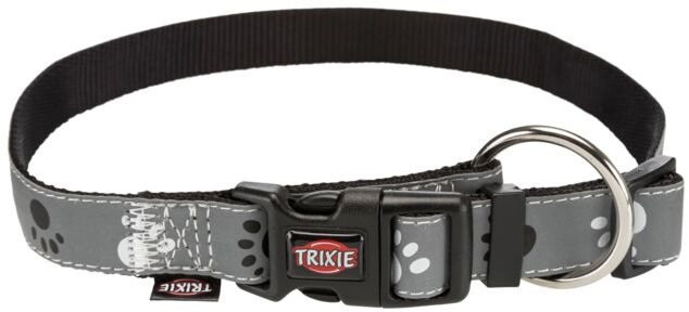 Ошейник Trixie Silver Reflect 12222 (S-M, черный/серебристый/серый)