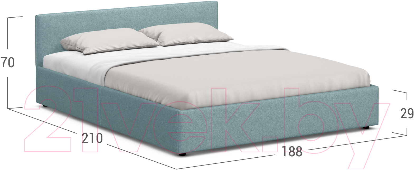 Двуспальная кровать Moon Trade 1250 / К004363