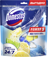 Чистящее средство для унитаза Domestos Power 5 Свежесть лайма+Свежесть океана (2x50г+3x50г) - 