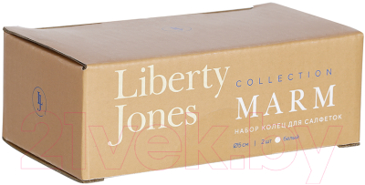 Кольцо для салфеток Liberty Jones Marm / LJ000029 (2шт, белый мрамор)
