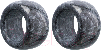 Набор колец для салфеток Liberty Jones Marm / LJ000030 (2шт, черный мрамор)
