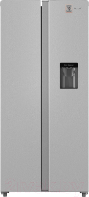 Холодильник с морозильником Weissgauff WSBS 600 X NoFrost Inverter Water Dispenser