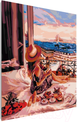 Картина по номерам PaintLine Девушка в Париже