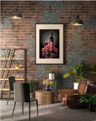 Картина по номерам PaintLine Натюрморт с виноградом и вином