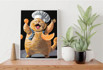 Картина по номерам PaintLine Кот повар