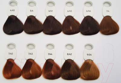 Крем-краска для волос Kydra Cream 4/45 (60мл, Chatain Cuivre Acajou)
