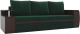 Диван Лига Диванов Ричмонд / 114973 (велюр зеленый/экокожа коричневый/подушки велюр зеленый) - 