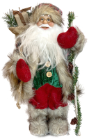Фигура под елку Maxitoys Дед Мороз в серой клетчатой шубке с подарками / MT-150323-3-30 - 