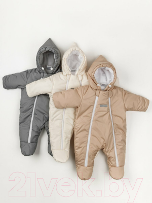 Комбинезон прогулочный детский Amarobaby Winter / AB-OD23-6202W-BEG-62 (бежевый, р.62)