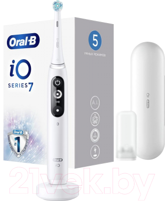 Электрическая зубная щетка Oral-B iO7 Magnetic White Alabaster