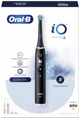 Электрическая зубная щетка Oral-B iO6 Magnetic Black Lava