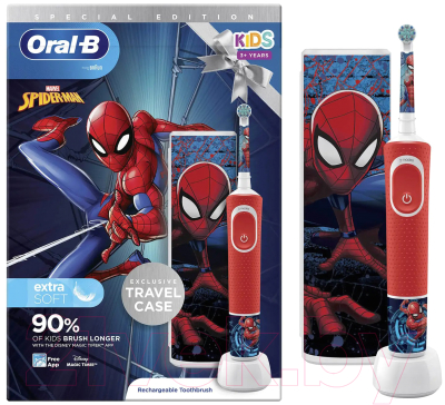 Электрическая зубная щетка Oral-B Vitality Kids Spiderman Spedit