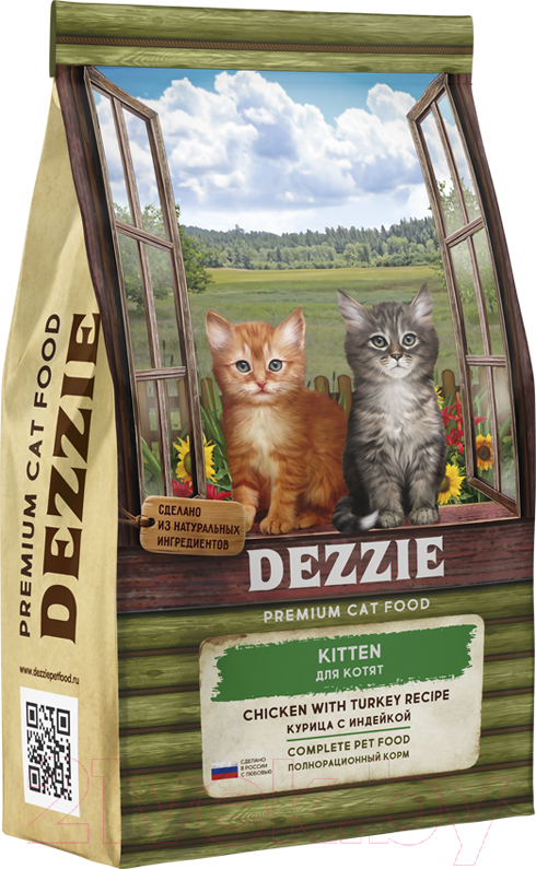 Сухой корм для кошек Dezzie Kitten курица с индейкой / 5659103