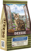 Сухой корм для кошек Dezzie Sensitive Digestion Cat индейка с курицей / 5659120 (400г) - 