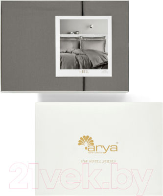 Комплект постельного белья Arya Vip Сатин Евро / 8680943230935 (серый)