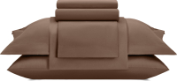 Комплект постельного белья Arya Vip Сатин Евро / 8680943230980 (темно-коричневый) - 