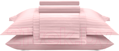 Комплект постельного белья Arya Vip Страйп Сатин 2сп / 8680943231215 (розовый)