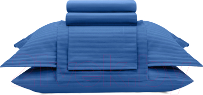 Комплект постельного белья Arya Vip Страйп Сатин 2сп / 8680943231185 (темно-синий)