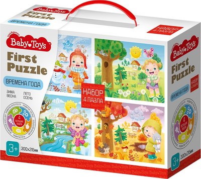 Развивающая игра Baby Toys First Puzzle 4 в 1. Времена года / 04363 - 