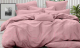 Комплект постельного белья LUXOR Полоса 1x1 14-1907 2.0 с европростыней (малиновый, сатин-страйп) - 