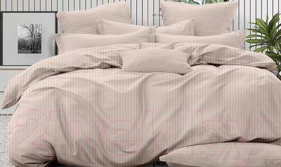 Комплект постельного белья LUXOR Полоса 1x1 16-1327 Евро-стандарт (сладкая магия, сатин-страйп)
